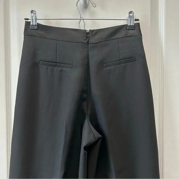 Topshop Wide Leg Pants High Waisted Cropped Pleated Palazzo Black Size 4 NWT - Picture 7 of 15